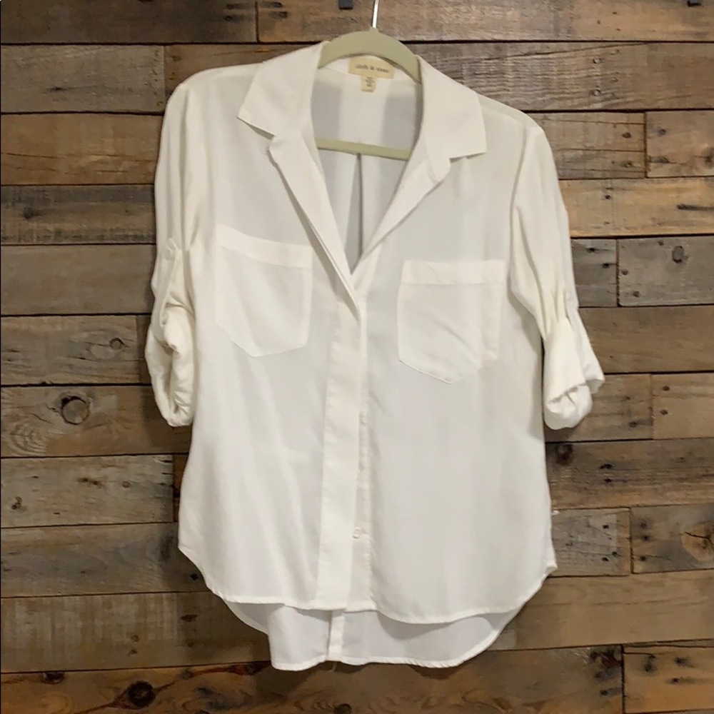 Cloth & stone white button up